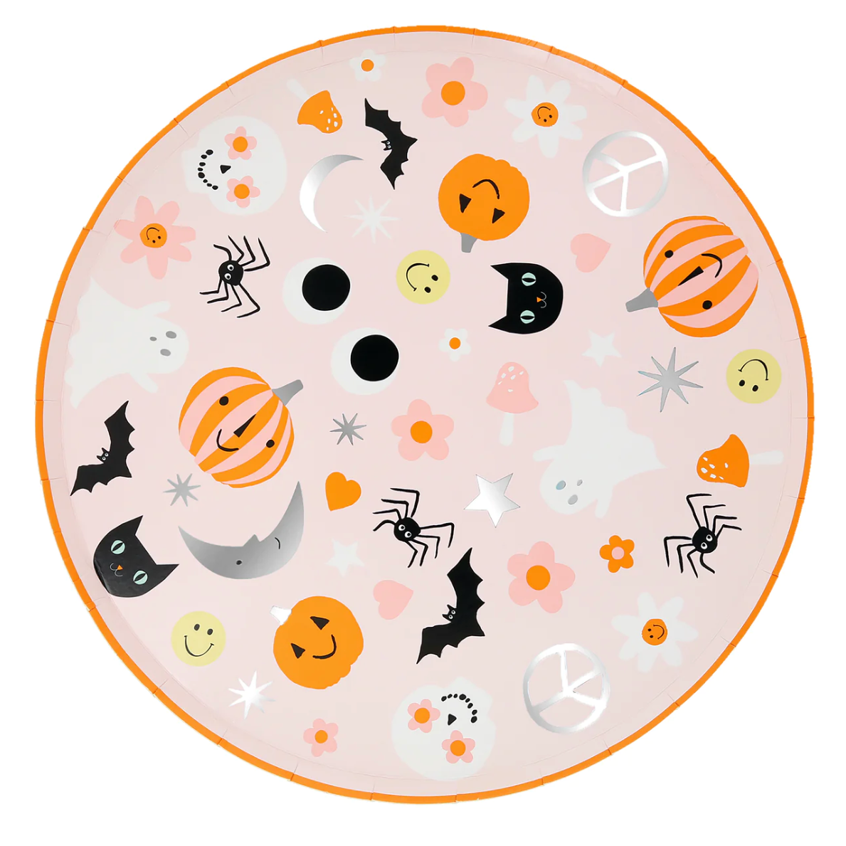 Groovy Halloween Icon Dinner Plates -pk8