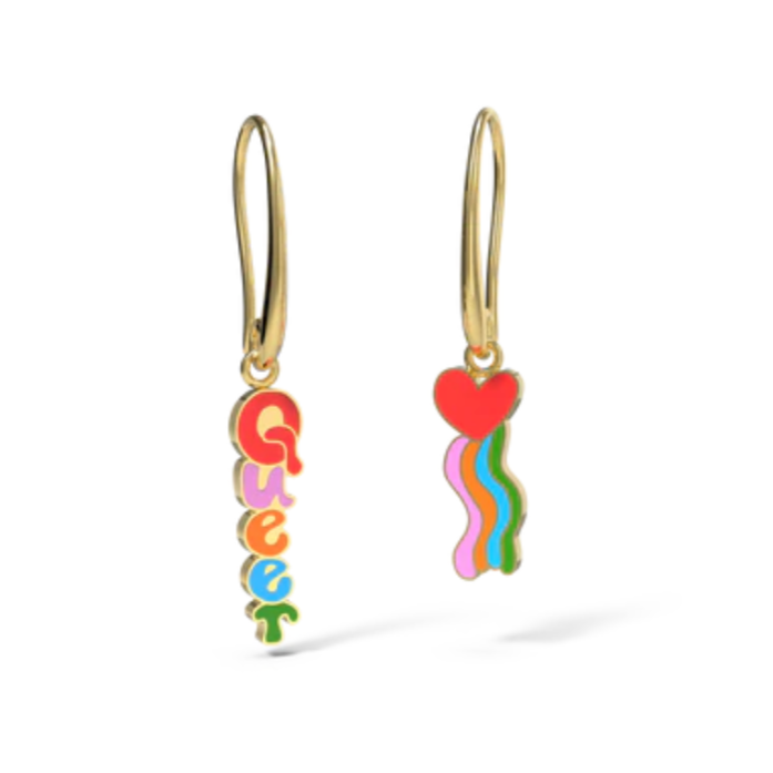 Hanging Earrings - Queer Heart