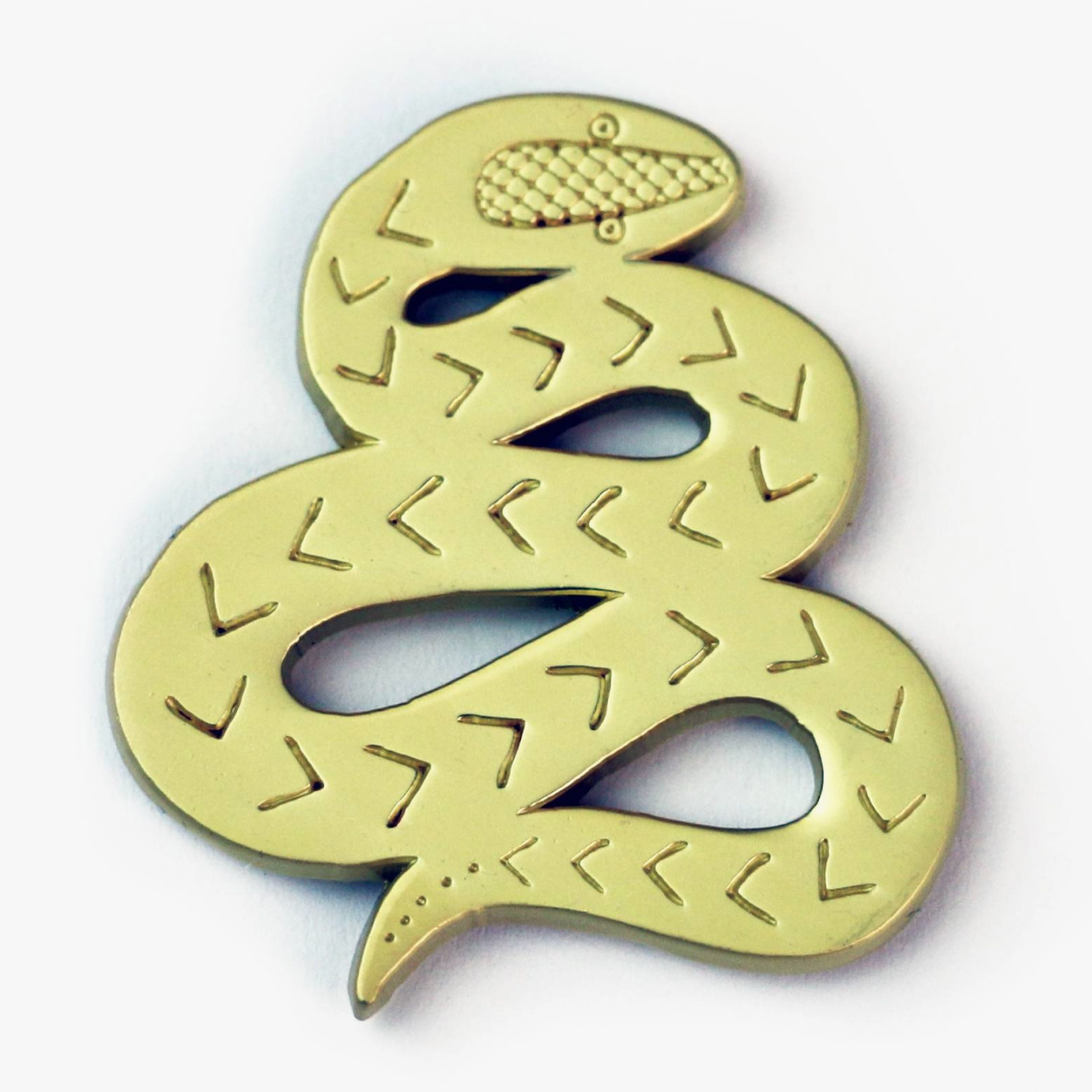Gold Snake Enamel Pin