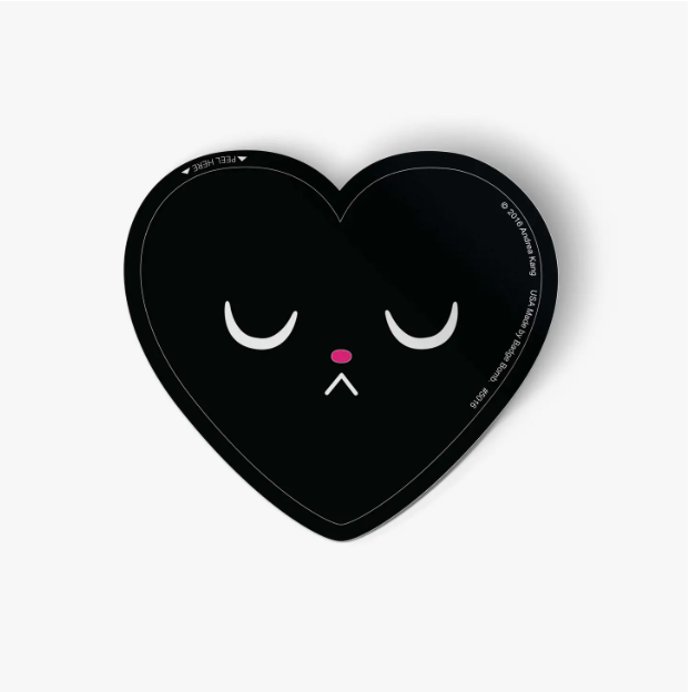 Andrea Kang - Black Heart Sticker