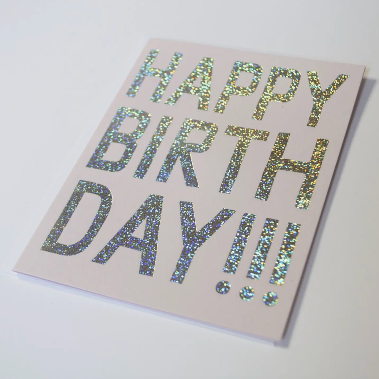 Glitter Hologram Foil Card -birthday