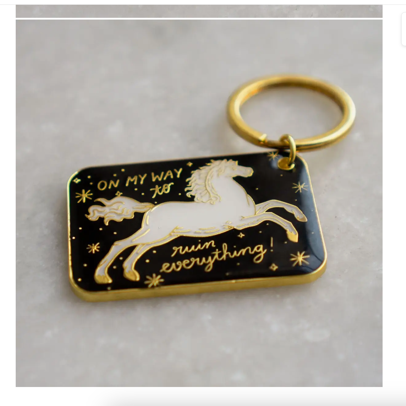 Ruin Horse Keychain