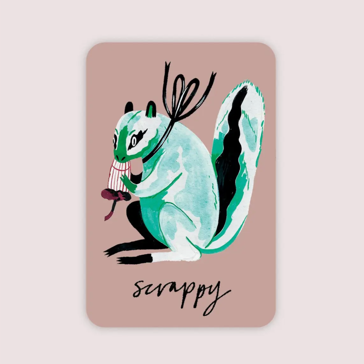 Scrappy Squirrel Vinyl Sticker