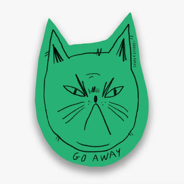 Snitty Kitty "Go Away" Sticker