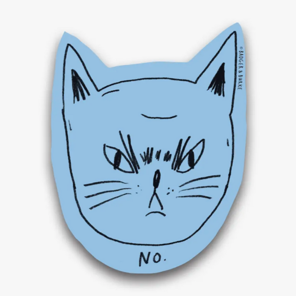 Snitty Kitty "No" Sticker