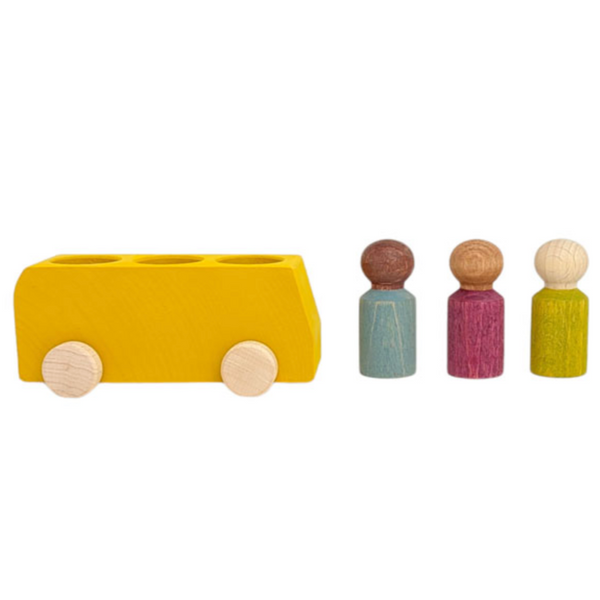 Bus with 3 figures - yellow 3yrs+