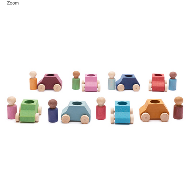 Ochre Wooden Car with Figure 3yrs+