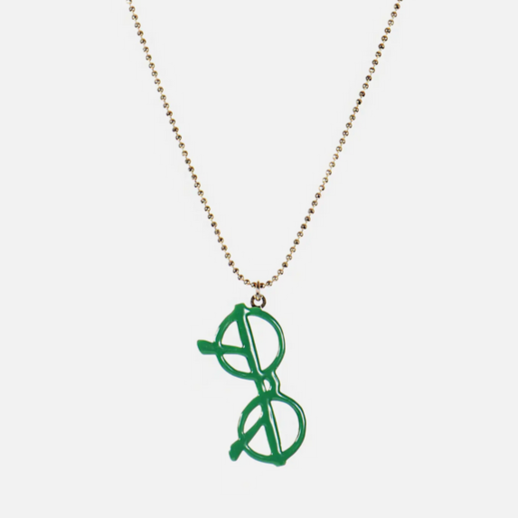 Carter Glasses Necklace (Green)