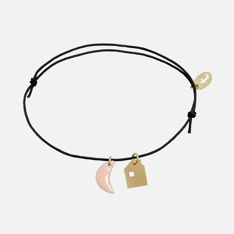 Home and Moon Bracelet (Peach)