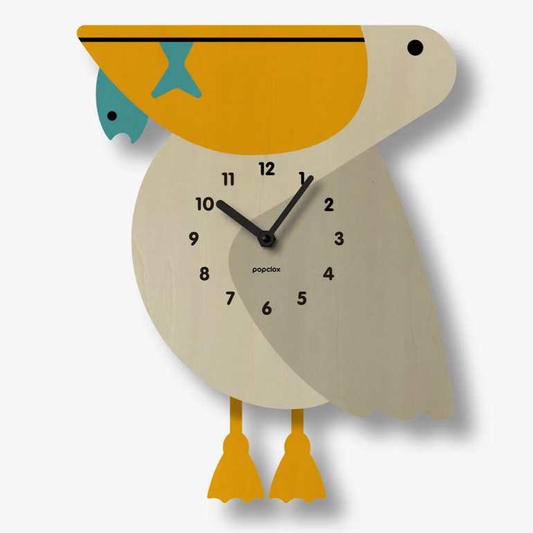Pelican Pendulum Clock -wood