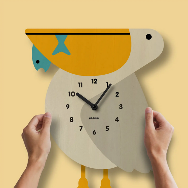 Pelican Pendulum Clock -wood