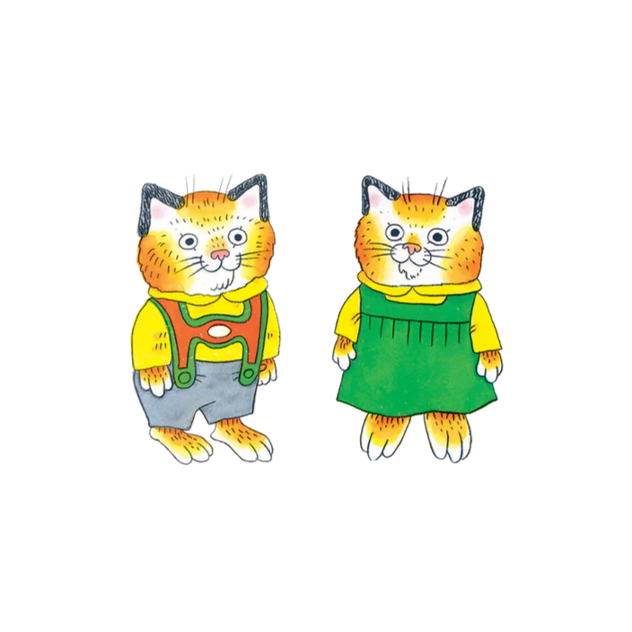 Huckle & Sally Cat Tattoo Pair - Richard Scarry