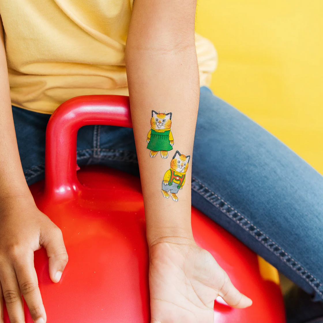 Huckle & Sally Cat Tattoo Pair - Richard Scarry