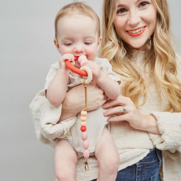 Rose Arch Ring Teether + Clip Set