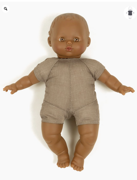 Minikane Baby Doll - Sidonie Vintage Doll -honey eyes 28cm/11in