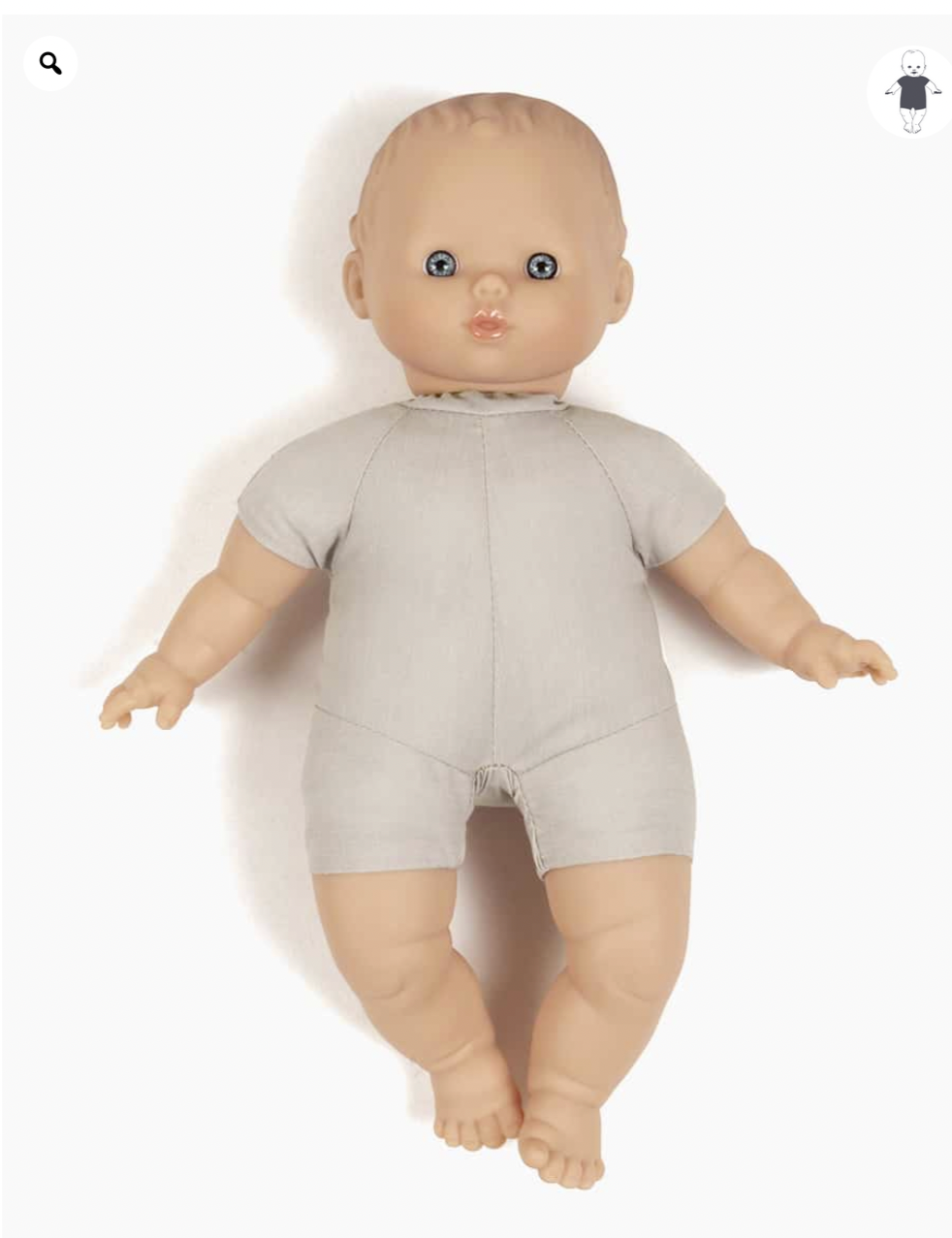 Baby Doll -Claire/Clarisse Vintage Doll -grey blue eyes 28cm/11in