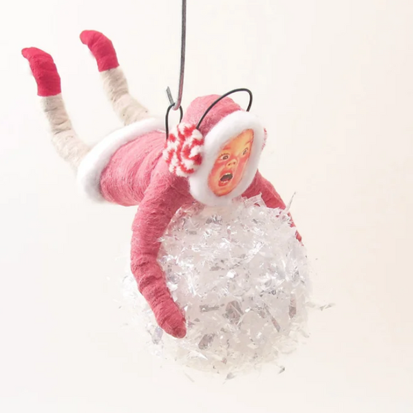 Red Holding On For Dear Life Ornament