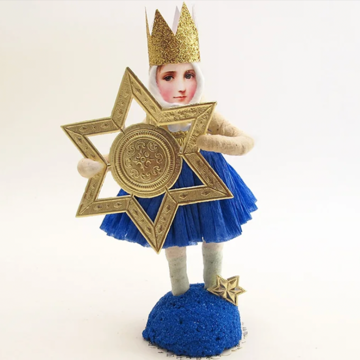 Star Of David Hanukkah Girl Figure