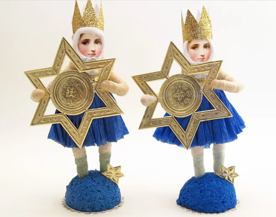 Star Of David Hanukkah Girl Figure