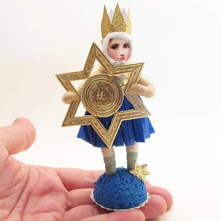 Star Of David Hanukkah Girl Figure