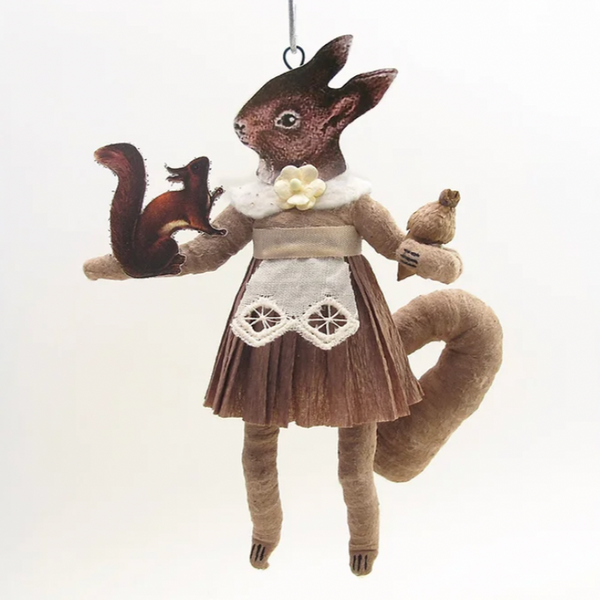 Forest Squirrel Girl Ornament