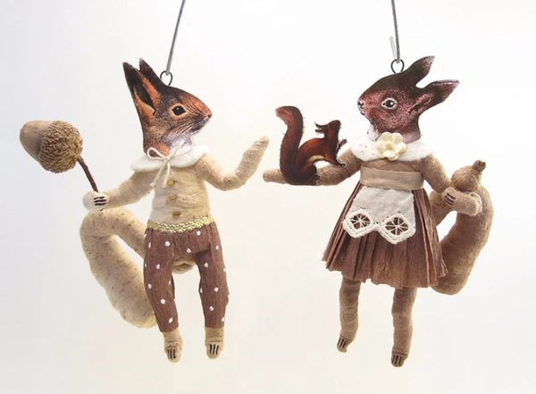 Forest Squirrel Girl Ornament