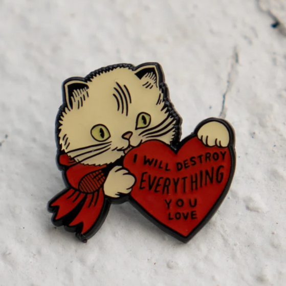 Destroy Cat Pin