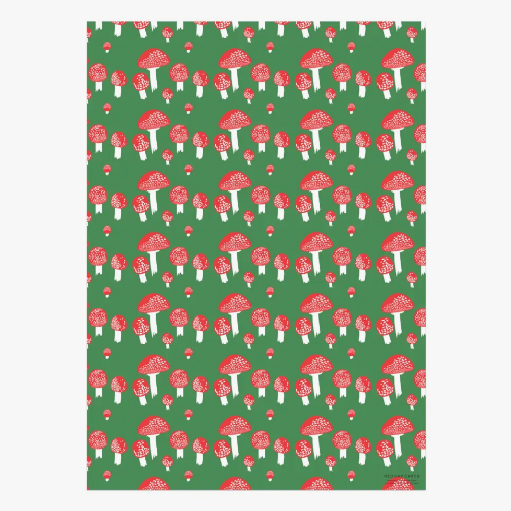Festive Mushrooms -roll of 3 sheets