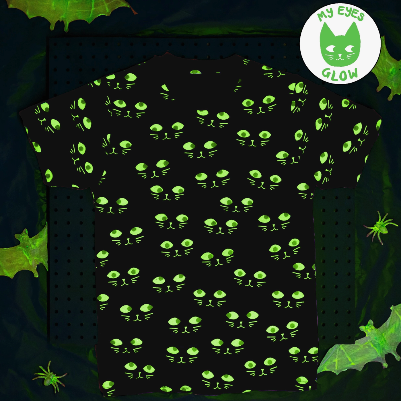 Kids Glow Cat T-Shirt