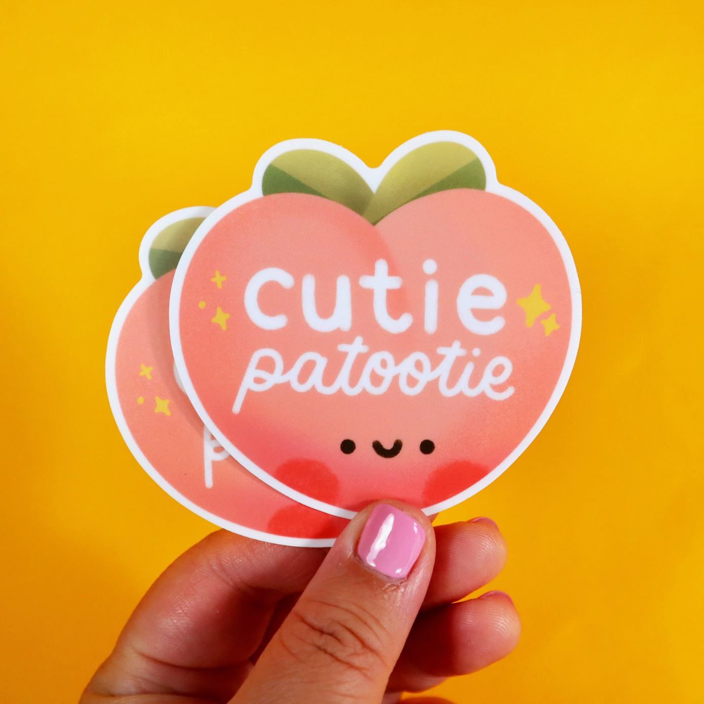 Cutie Patootie Peach Sticker -Vica Lew – TANTRUM