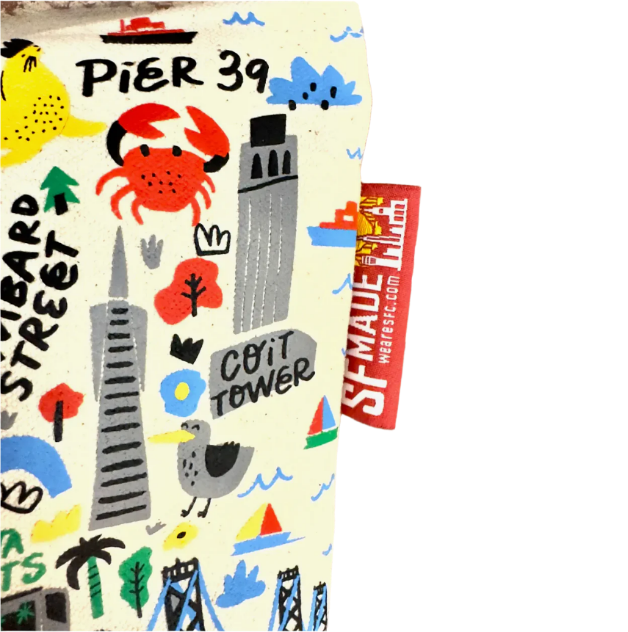 San Francisco Cartoon Map Pouch