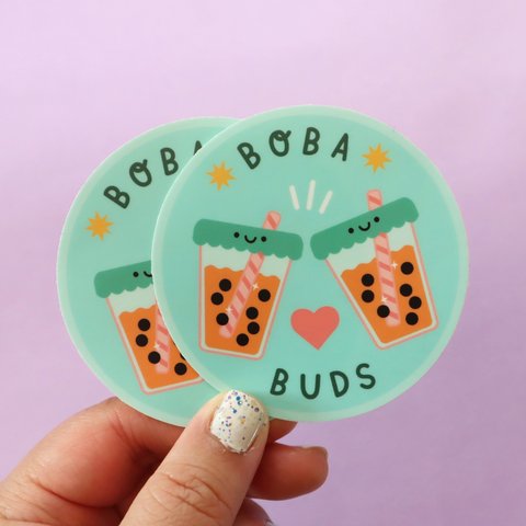 Boba Buds Sticker -Vica Lew