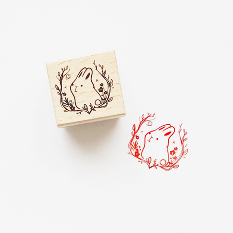 Bunny in Woods Rubber Stamp