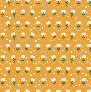Yellow Florals Wrapping Paper -single sheet