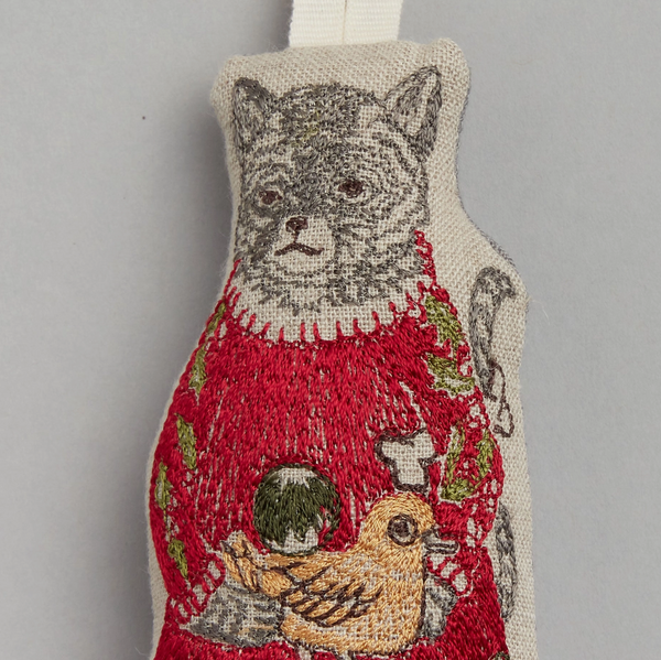 Cat with Gifts Ornament