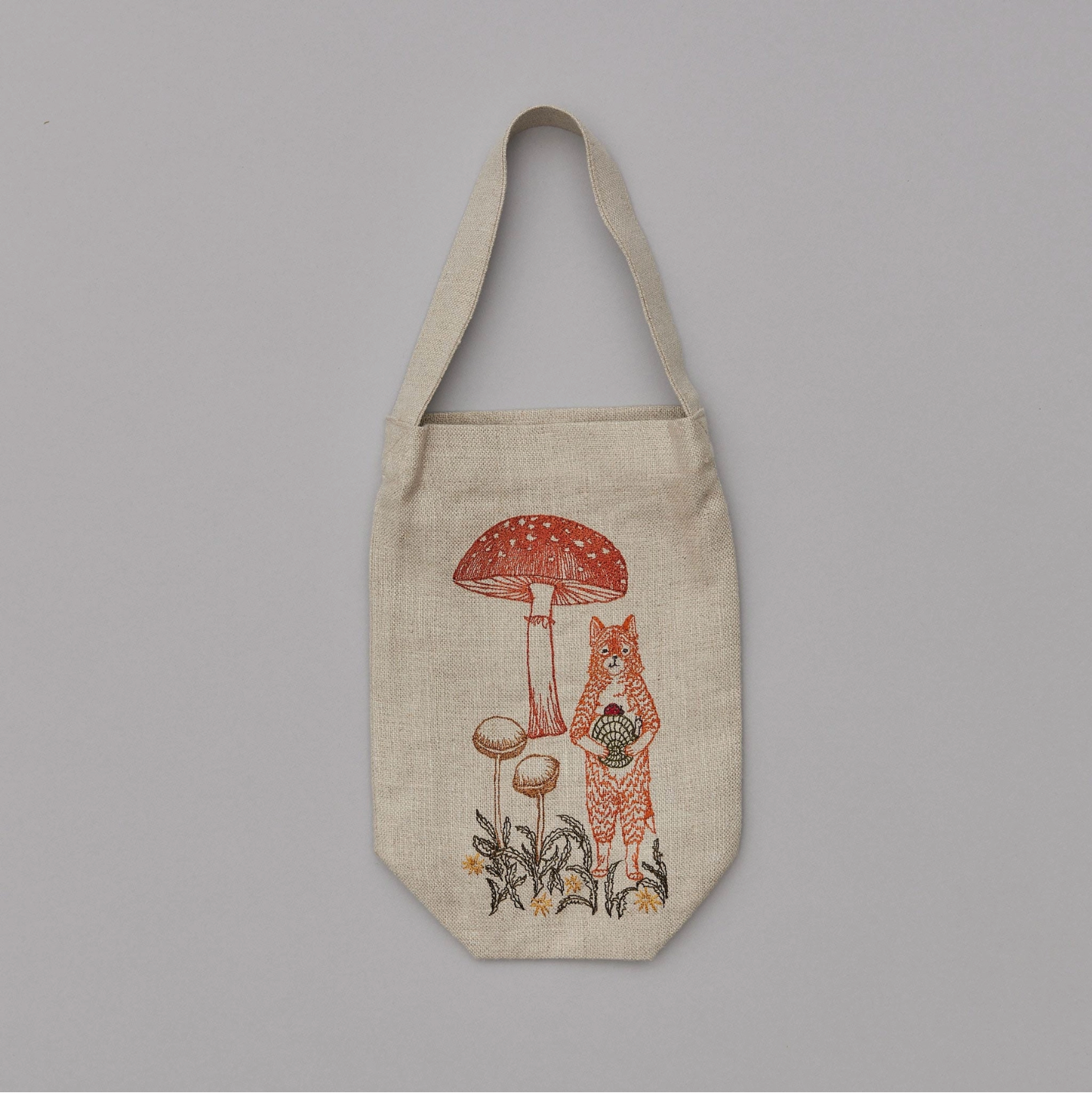 Fox with Mushrooms Wine Bag