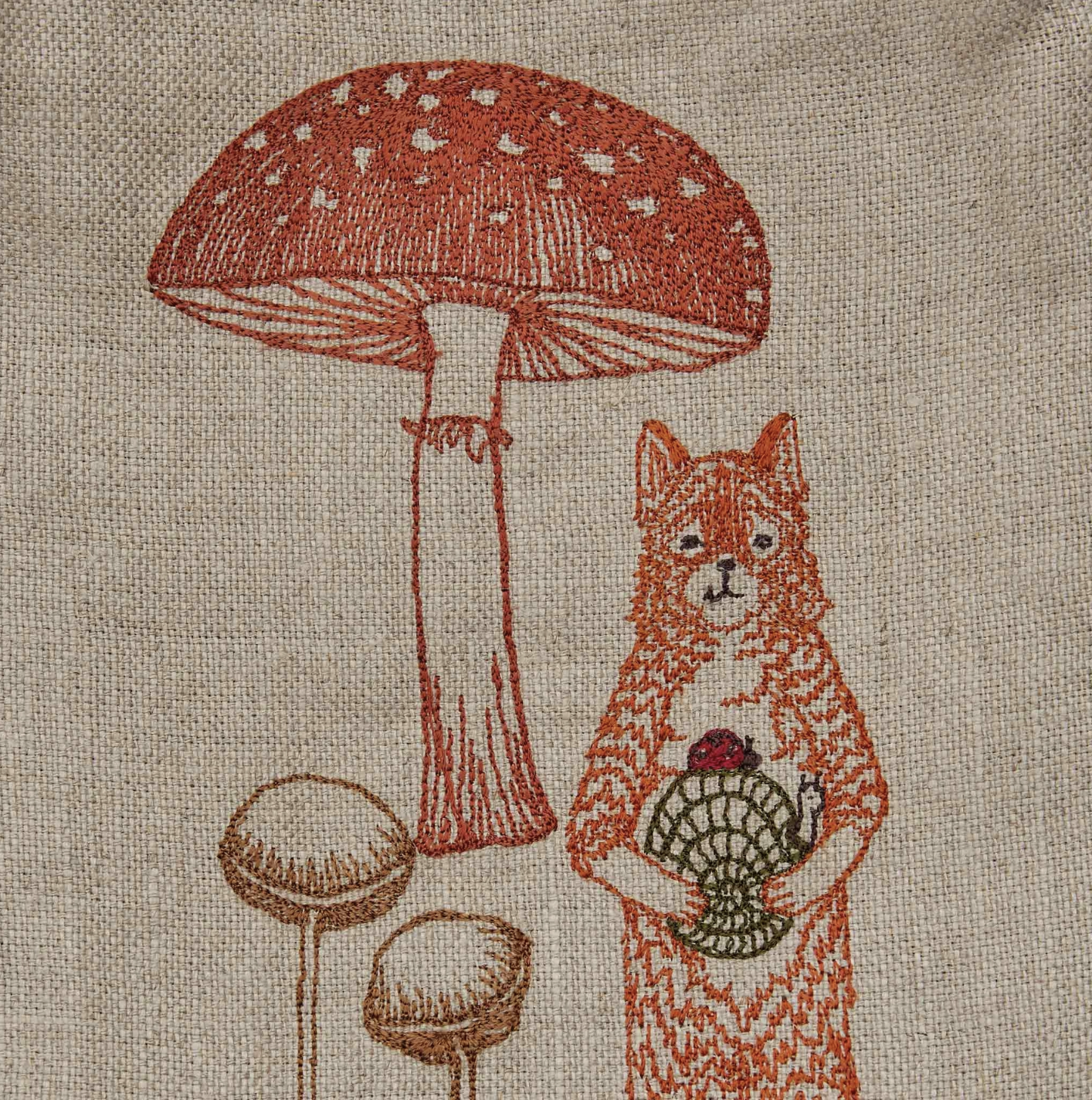 Fox with Mushrooms Wine Bag