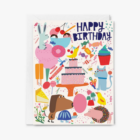 Happy Birthday Party Animals Candy -birthday