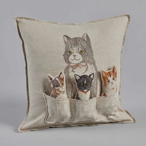 Basket of Kittens Pocket Pillow