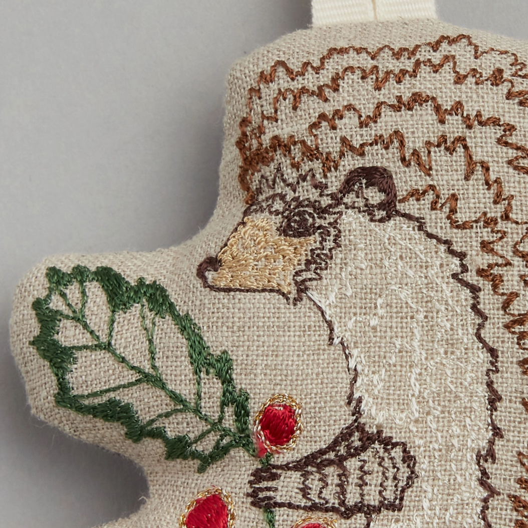 Holly Hedgehog Ornament