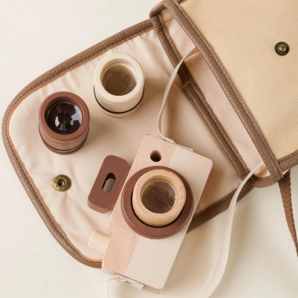 Wooden Kaleidoscope Camera with Bag