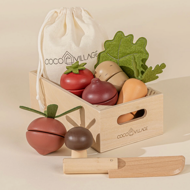Wooden Vegetables Playset