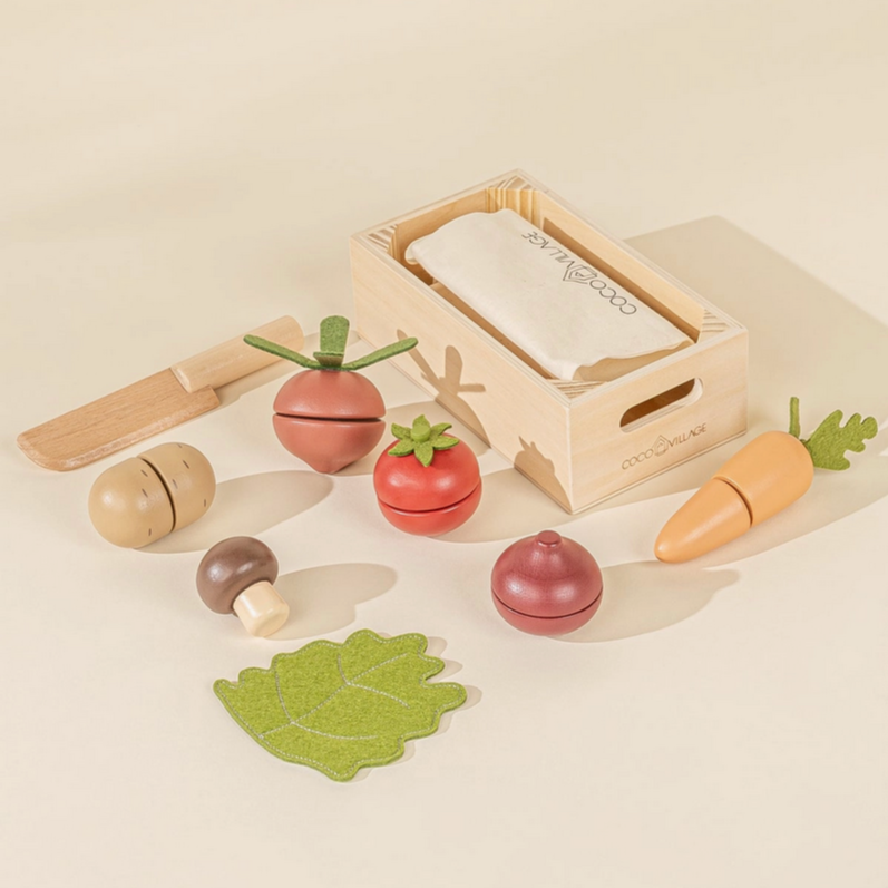 Wooden Vegetables Playset