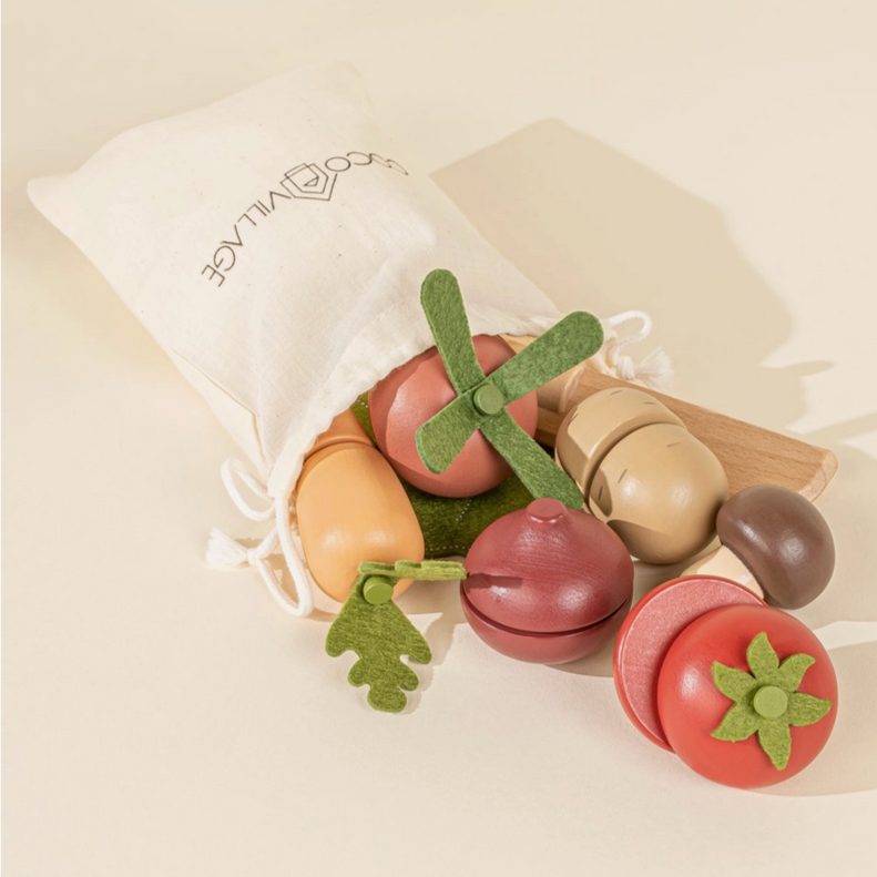 Wooden Vegetables Playset