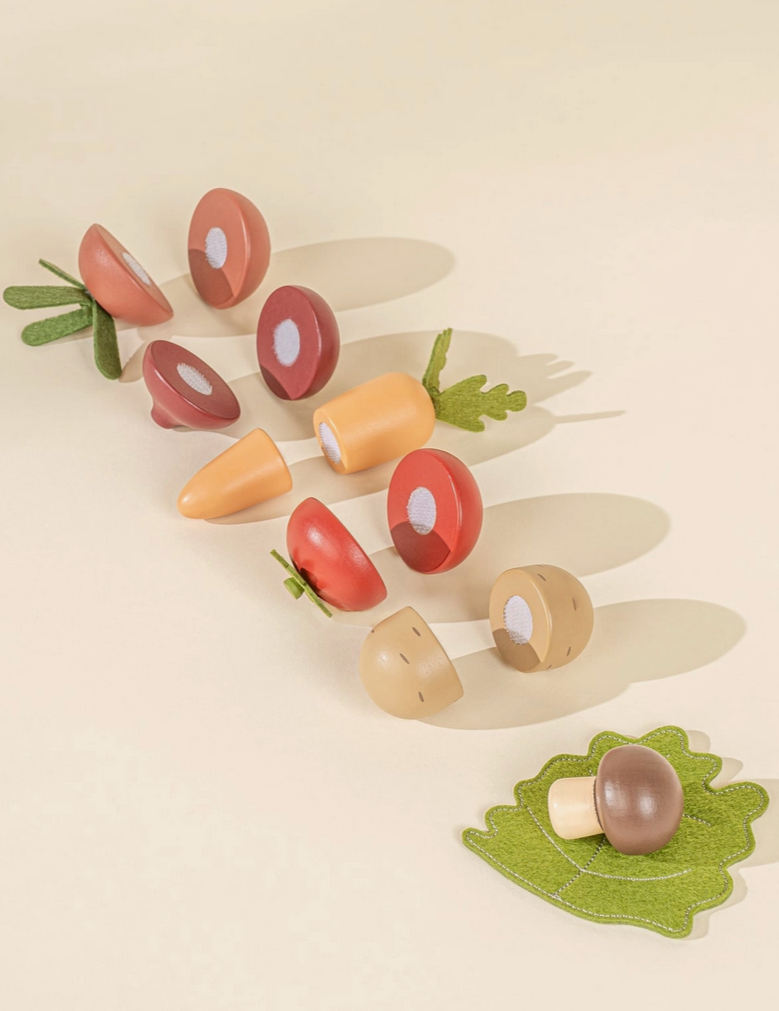 Wooden Vegetables Playset