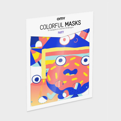 Party Colorful Masks 8pk