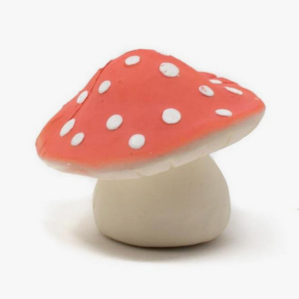 Red Mushroom Teether with Squeaker