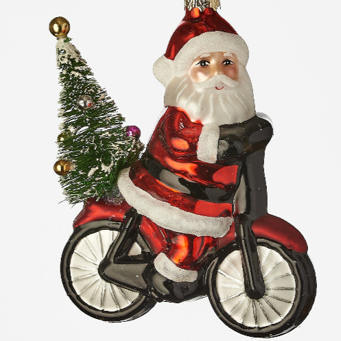 Snowman or Santa Bicycle Ornament