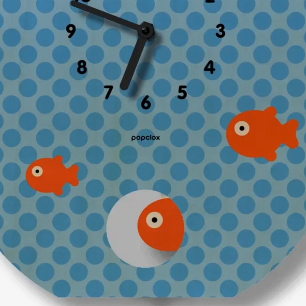 Fish Bowl Pendulum Clock -wood