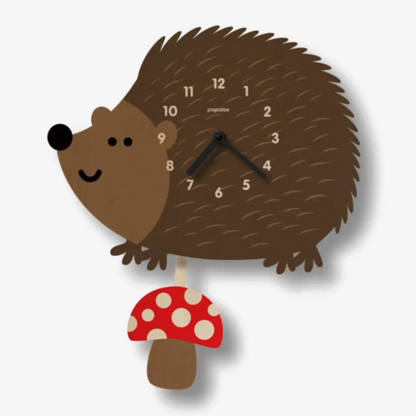 Hedgehog Pendulum Clock -wood